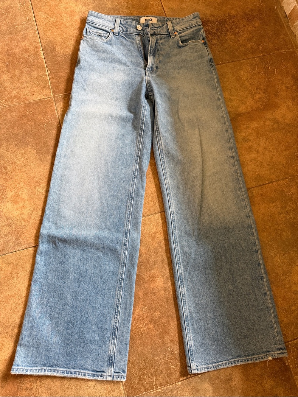 Paige Anessa 31’ Wide-Leg Jeans in Light Blue - Picture 3 of 14